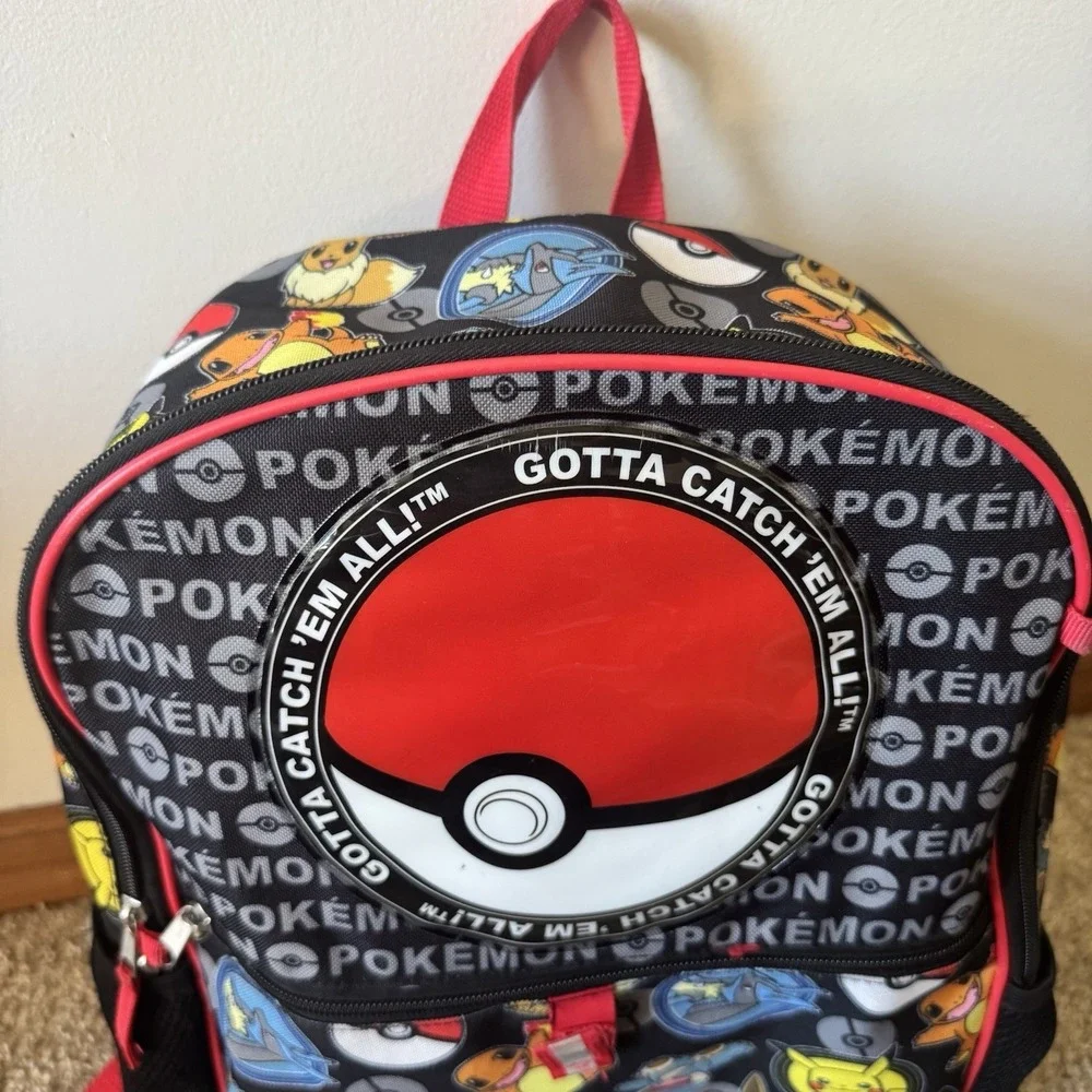 Bioworld Pokemon Backpack Featuring Pikachu Eevee Charmander Munchlax